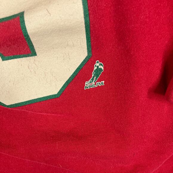 Old Time Hockey Hoodie Mens Size S Red Minnesota Wild NHL Pullover Lace Koivu 9 - Picture 8 of 9